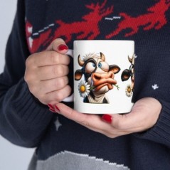 Mug Vache - Idée cadeau - Tasse en céramique - Humour Sympa Fun