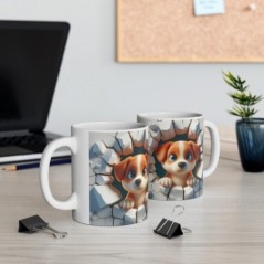 Mug bébé chien - Idée cadeau - Tasse originale en céramique enfant ou adulte