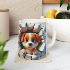 Mug bébé chien - Idée cadeau - Tasse originale en céramique enfant ou adulte