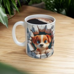 Mug bébé chien - Idée cadeau - Tasse originale en céramique enfant ou adulte