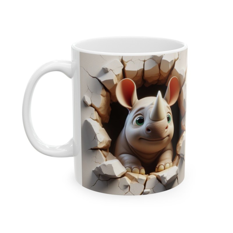 Mug bébé Rhinoceros - Idée cadeau - Tasse originale en céramique enfant ou adulte