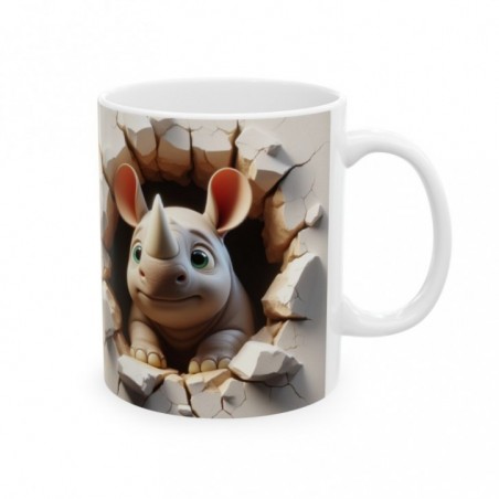 Mug bébé Rhinoceros - Idée cadeau - Tasse originale en céramique enfant ou adulte