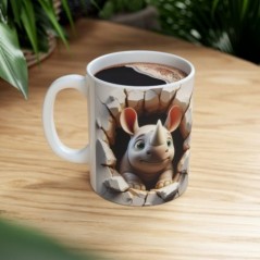 Mug bébé Rhinoceros - Idée cadeau - Tasse originale en céramique enfant ou adulte