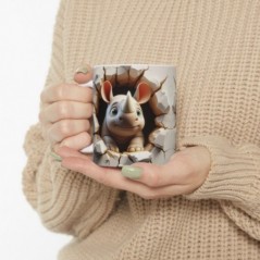 Mug bébé Rhinoceros - Idée cadeau - Tasse originale en céramique enfant ou adulte