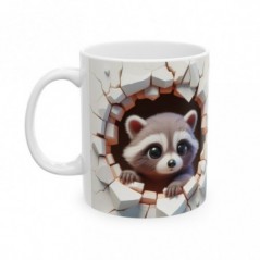 Mug bébé Raton laveur - Idée cadeau - Tasse originale en céramique enfant ou adulte