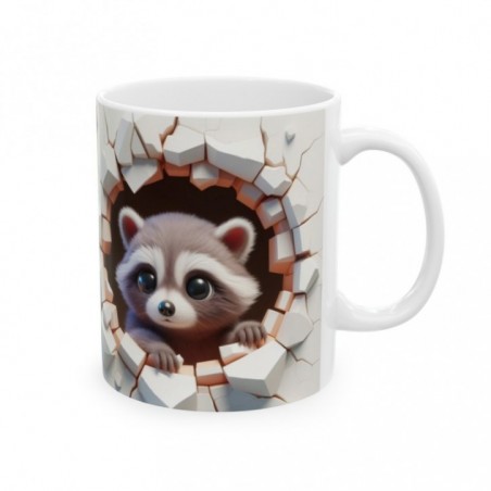 Mug bébé Raton laveur - Idée cadeau - Tasse originale en céramique enfant ou adulte