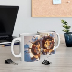 Mug bébé Lion - Idée cadeau - Tasse originale en céramique enfant ou adulte