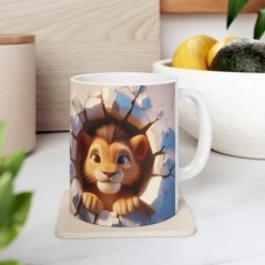 Mug bébé Lion - Idée cadeau - Tasse originale en céramique enfant ou adulte