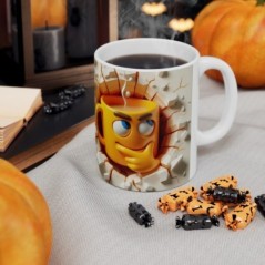 Mug 3D Emoji Penseur - Idée cadeau - Tasse en céramique - Humour Sympa Fun