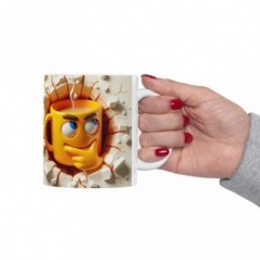 Mug 3D Emoji Penseur - Idée cadeau - Tasse en céramique - Humour Sympa Fun