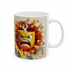 Mug 3D Emoji Colère - Idée cadeau - Tasse en céramique - Humour Sympa Fun