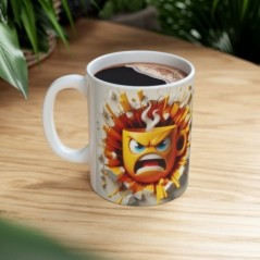 Mug 3D Emoji Colère - Idée cadeau - Tasse en céramique - Humour Sympa Fun