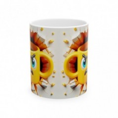 Mug 3D Emoji Confus - Idée cadeau - Tasse en céramique - Humour Sympa Fun