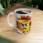 Mug 3D Emoji Confus - Idée cadeau - Tasse en céramique - Humour Sympa Fun