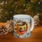 Mug 3D Emoji Content - Idée cadeau - Tasse en céramique - Humour Sympa Fun