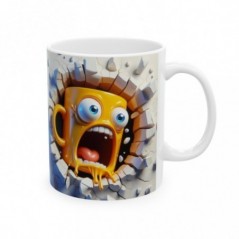 Mug 3D Emoji Effrayé - Idée cadeau - Tasse en céramique - Humour Sympa Fun