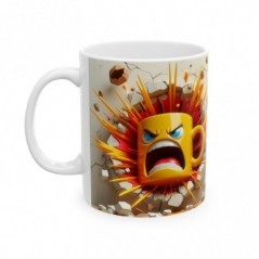 Mug 3D Emoji Enervé - Idée cadeau - Tasse en céramique - Humour Sympa Fun