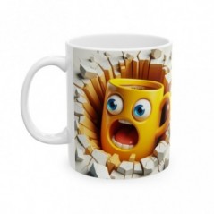 Mug 3D Emoji Surpris - Idée cadeau - Tasse en céramique - Humour Sympa Fun