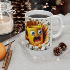 Mug 3D Emoji Surpris - Idée cadeau - Tasse en céramique - Humour Sympa Fun