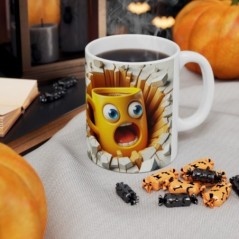 Mug 3D Emoji Surpris - Idée cadeau - Tasse en céramique - Humour Sympa Fun