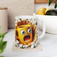 Mug 3D Emoji Surpris - Idée cadeau - Tasse en céramique - Humour Sympa Fun