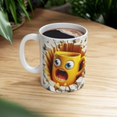 Mug 3D Emoji Surpris - Idée cadeau - Tasse en céramique - Humour Sympa Fun