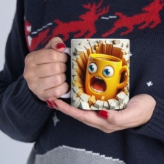 Mug 3D Emoji Surpris - Idée cadeau - Tasse en céramique - Humour Sympa Fun