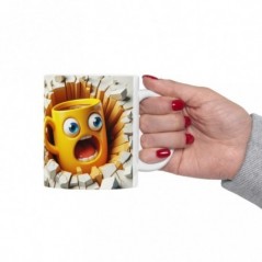 Mug 3D Emoji Surpris - Idée cadeau - Tasse en céramique - Humour Sympa Fun