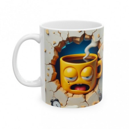 Mug 3D Emoji Endormi - Idée cadeau - Tasse en céramique - Humour Sympa Fun