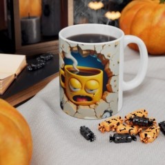 Mug 3D Emoji Endormi - Idée cadeau - Tasse en céramique - Humour Sympa Fun