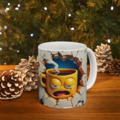 Mug 3D Emoji Endormi - Idée cadeau - Tasse en céramique - Humour Sympa Fun