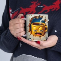 Mug 3D Emoji Endormi - Idée cadeau - Tasse en céramique - Humour Sympa Fun