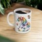 Mug Licorne coloré papillons - Idée cadeau - Tasse originale en céramique