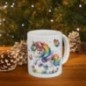 Mug Licorne coloré papillons - Idée cadeau - Tasse originale en céramique