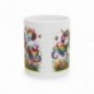 Mug Licorne coloré fleurs papillons - Idée cadeau - Tasse originale en céramique