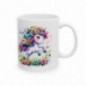 Mug Licorne coloré fleurs - Idée cadeau - Tasse originale en céramique