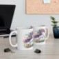 Mug Licorne coloré fleurs - Idée cadeau - Tasse originale en céramique