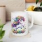 Mug Licorne coloré fleurs - Idée cadeau - Tasse originale en céramique