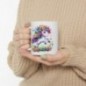 Mug Licorne coloré fleurs - Idée cadeau - Tasse originale en céramique