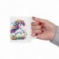 Mug Licorne coloré fleurs - Idée cadeau - Tasse originale en céramique