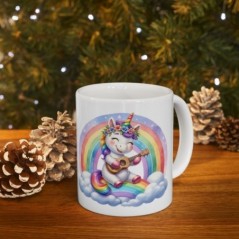 Mug Licorne Guitare- Idée cadeau - Tasse originale en céramique