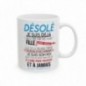 Mug Amour pris par une fille je t'aime - Idée cadeau - Tasse en céramique originale humour