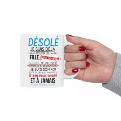 Mug Amour pris par une fille je t'aime - Idée cadeau - Tasse en céramique originale humour