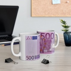 Mug Billet de 500 euros - Idée cadeau - Tasse originale en céramique