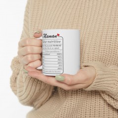 Mug Maman valeur nutritive - Idée cadeau - Tasse en céramique originale