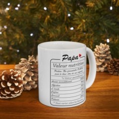 Mug Papa valeur nutritive - Idée cadeau - Tasse en céramique originale