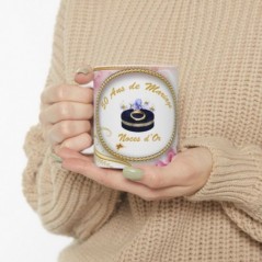 Mug 50 ans de mariage Noces d'Or - idée cadeau - tasse anniversaire de Mariage