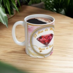 Mug 35 ans de Mariage Noces de Rubis - idée cadeau - tasse anniversaire de Mariage