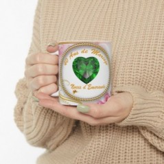 Mug 40 ans de Mariage Noces d'Emeraude - idée cadeau - tasse anniversaire de Mariage