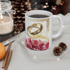 Mug 55 ans de Mariage Noces d'Orchidée - idée cadeau - tasse anniversaire de Mariage